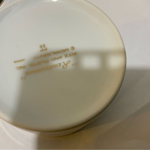 New  set of 2 Fitz & Floyd Renaissance Black Gold   Cup - Picture 3 of 4